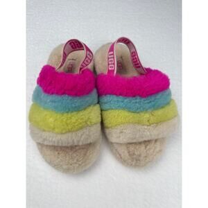 Uggs fluff yeah neon rainbow little kids size 13